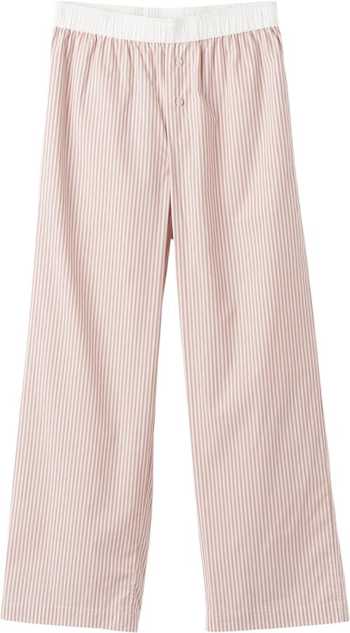 Se By Malene Birger 06353119 Kvinde Pink Stripe Bukser Med Brede Ben Str 44 - Bomuld hos Magasin ved Magasin