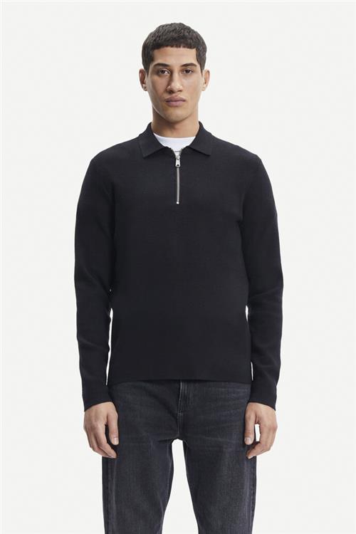 Se Samsøe Samsøe Guna Half zip 10490 Blacks Mand Black Sweaters Str S - Viskose hos Magasin ved Magasin