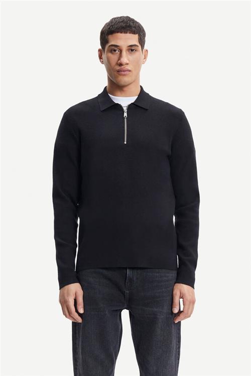 Samsøe Samsøe Guna Half zip 10490 Blacks Mand Black Sweaters Str XXL - Viskose hos Magasin