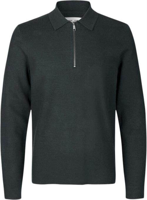 Se Samsøe Samsøe Guna Half zip 10490 Mand Volcanic Ash Sweaters Str XL - Viskose hos Magasin ved Magasin