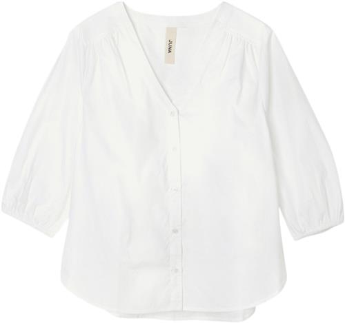 Se Juna Soft Adele Shirt Kvinde Hvid Kortærmede Bluser Str M/L - Bomuld hos Magasin ved Magasin