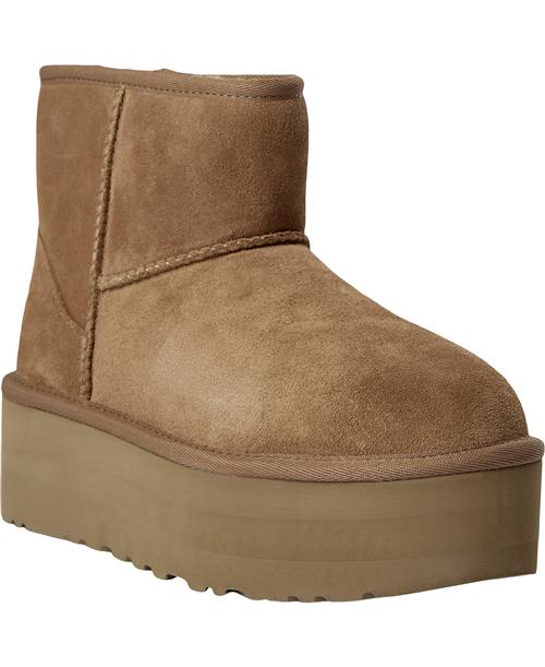 UGG W Classic Mini Platf Kvinde Chestnut Vinterstøvler Str 39 - hos Magasin