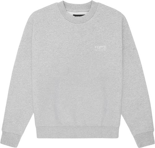 Se 7 Days Active Organic Fitted Crewneck Kvinde 022 Heather Grey Sweatshirts Str S - hos Magasin ved Magasin