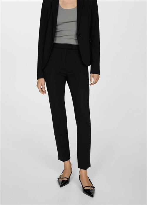 MANGO Pleated Suit Trousers Kvinde Black Bukser Str 40 - hos Magasin