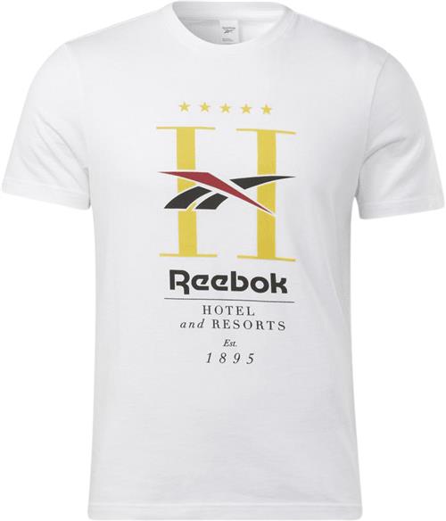 Reebok Classics Hotel TEE Mand Hvid Kortærmede T-shirts Regular Fit Str S - hos Magasin