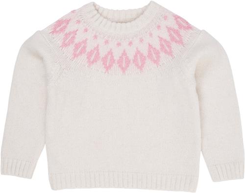 Copenhagen Colors Wool Iceland Blouse Str 92 - Cream/bubblegum Strik Uld hos Magasin