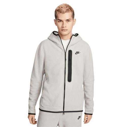 Nike Sportswear Fleece Full zip Winterized Hoodie Mand Cobblestone/black Fleece Str L - Bomuld hos Magasin