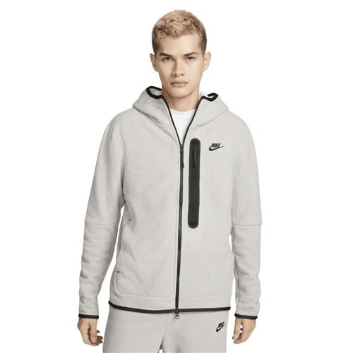 Se Nike Sportswear Fleece Full zip Winterized Hoodie Mand Cobblestone/black Fleece Str M - Bomuld hos Magasin ved Magasin