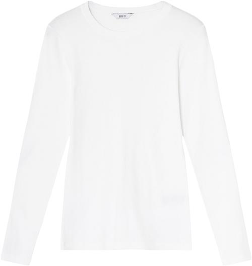 Se Envii Enally LS ON TEE 5314 Kvinde White Langærmede T-shirts Str L - hos Magasin ved Magasin