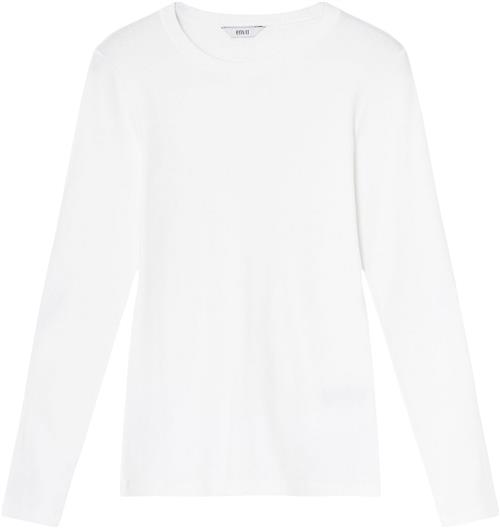 Envii Enally LS ON TEE 5314 Kvinde White Langærmede T-shirts Str S - hos Magasin