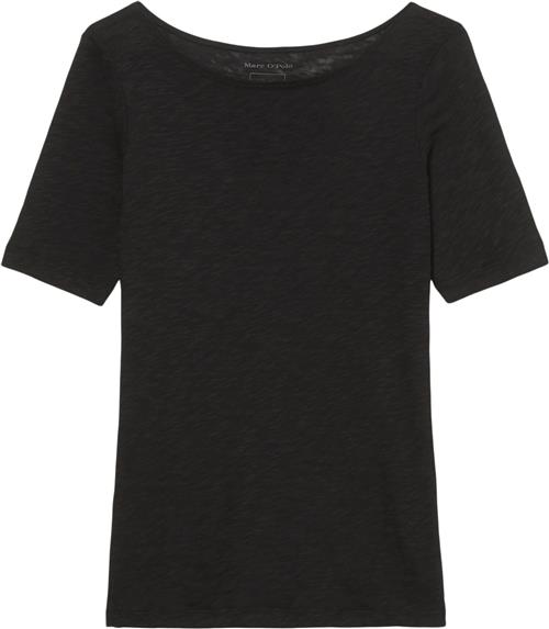 Marc O’Polo Tshirt, Short-sleeve, Boat-neck Kvinde Black Kortærmede T-shirts Str XS - hos Magasin