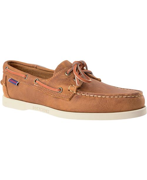 Sebago Docksides Crazy H Mand 912 - Brown Tan Sejlersko Str 41 - Læder hos Magasin