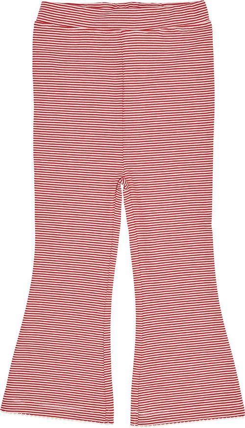 Copenhagen Colors Striped Flare Pant Kvinde Red/cream Stripe Bukser Str 98 - Bomuld hos Magasin