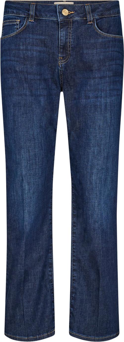 Mos Mosh Cecilia Cover Jeans Kvinde Blue Denim Straight Jeans Str 26/Ankle - Denim hos Magasin