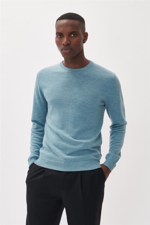 Se Matinique Margrate Merino Mand Oceanview Melange Sweaters Regular Fit Str L Merino - hos Magasin ved Magasin