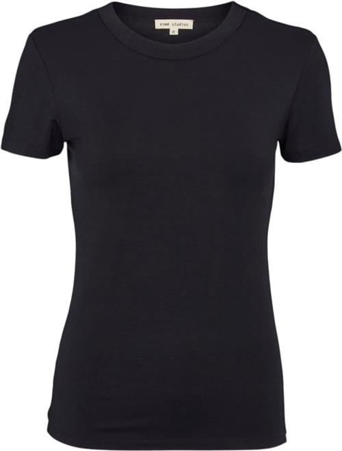 Se esmé studios Espenelope Slim Fit Tshirt Kvinde Black Kortærmede T-shirts Slim Fit Str XS - hos Magasin ved Magasin