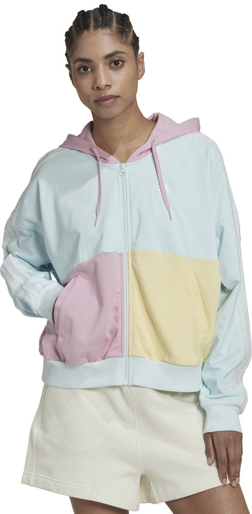 adidas Essentials 3ipes Colorblock Full-zip Hættetrøje L - Hættetrøjer & Sweatshirts Bomuld hos Magasin