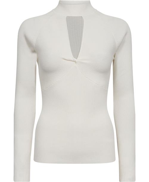 Se GUESS LS Twisted CUT OUT Rubie Swtr Kvinde Cream White Langærmede T-shirts Str XS - hos Magasin ved Magasin