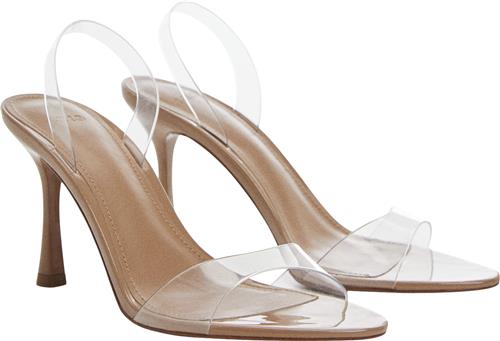 Se MANGO Seethrough Straps Sandals Kvinde Lt-pastel Pink Slingbacks Str 41 - hos Magasin ved Magasin