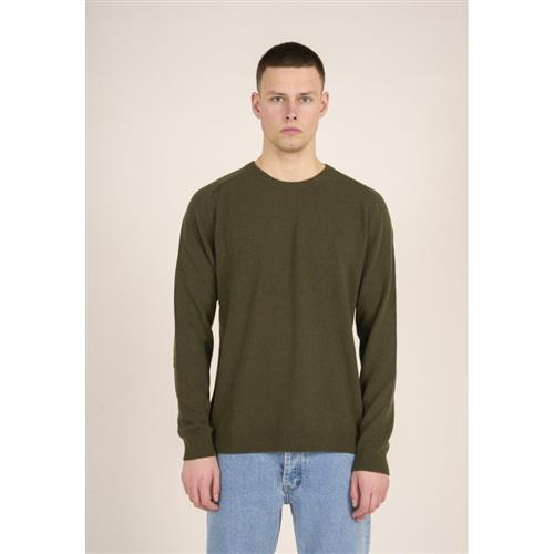 Se Knowledge Cotton Apparel Basic Oneck Knit - Gots Str XL - Forrest Night Langærmede T-shirts hos Magasin ved Magasin