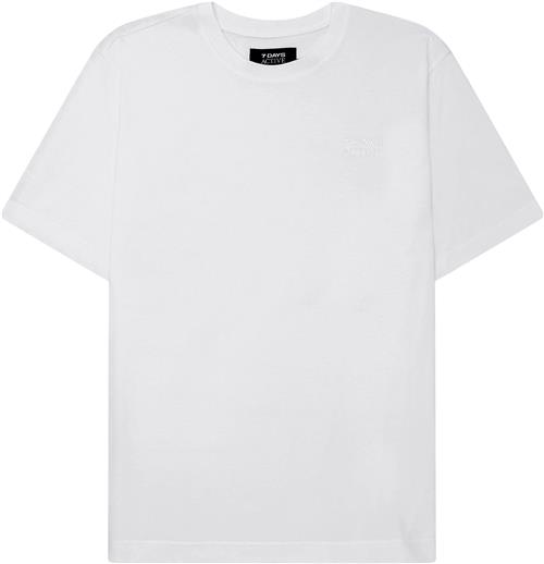 7 Days Active Organic Fitted Tee Kvinde 049 Brilliant White Kortærmede T-shirts Str L - hos Magasin