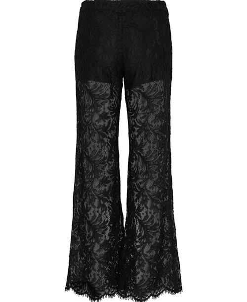 Se Hope Step Lace Trouser Kvinde Black Lace Flare Bukser Str 40 - hos Magasin ved Magasin