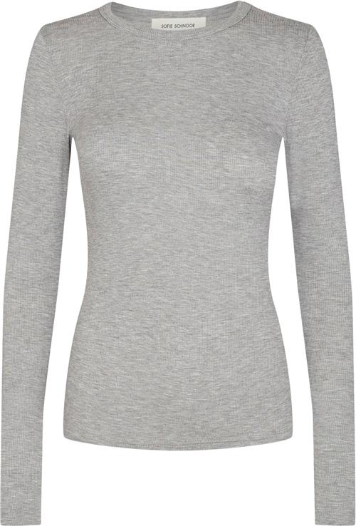 Sofie Schnoor Tshirt Long Sleeve Kvinde Grå Langærmede T-shirts Str S - hos Magasin