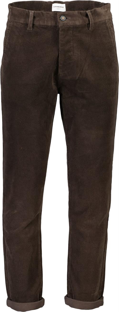 Lindbergh Cropped Corduroy Pants Mand Brun Chinos Str S - hos Magasin