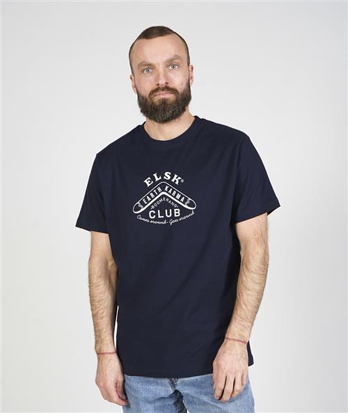 Se ELSK Boomerang Men's Brushed Tshirt Mand 100 Dark Navy Kortærmede T-shirts Str L - Polyester hos Magasin ved Magasin