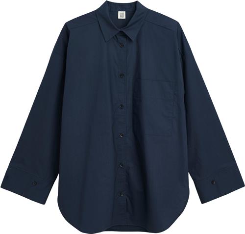 By Malene Birger Derris Kvinde Navy Blazer Langærmede Skjorter Str 44 - Bomuld hos Magasin