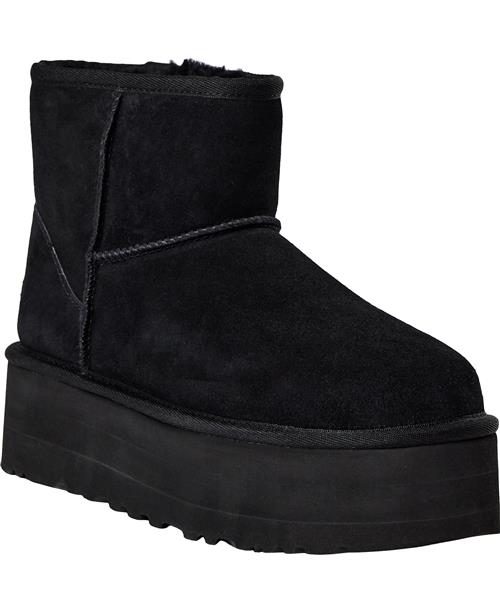 UGG W Classic Mini Platf Kvinde Black Vinterstøvler Str 37 - hos Magasin