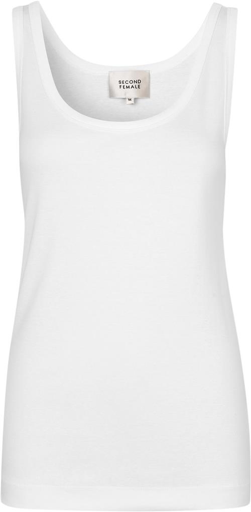 Se Second Female Ambra Tanktop Kvinde White Tanktoppe Str L - hos Magasin ved Magasin