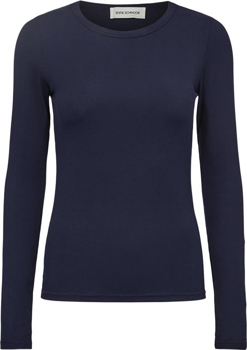 Se Sofie Schnoor Tshirt Long Sleeve Kvinde Navy Kortærmede T-shirts Str XL - hos Magasin ved Magasin