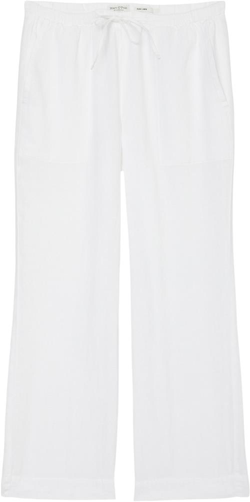 Marc O’Polo Pants, Jogger Style, Straight leg, Kvinde White Bukser Med Brede Ben Str 32 - hos Magasin