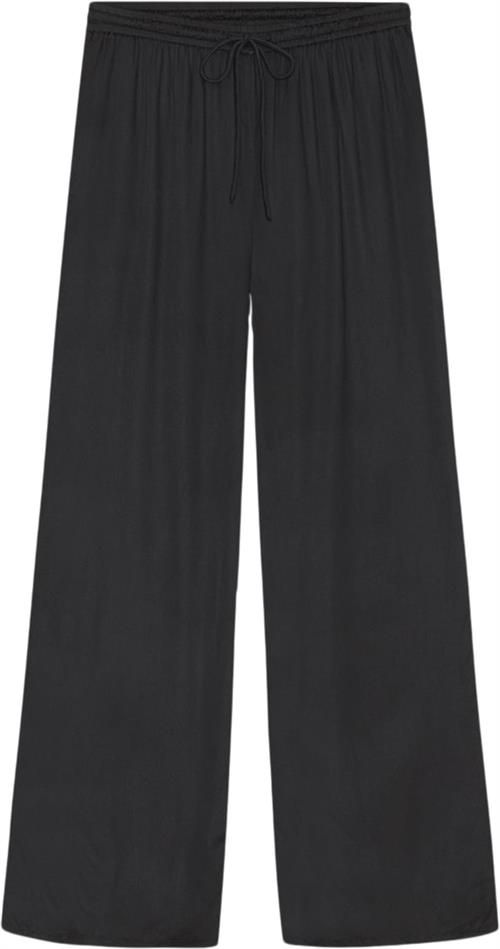 Se Moshi Moshi Mind sea Pants Silky Kvinde Black Bukser Med Brede Ben Str S - hos Magasin ved Magasin