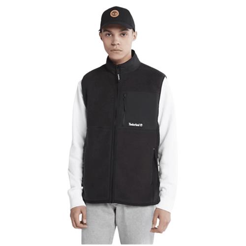 TIMBERLAND YC Sherpa Fleece Vest Mand Black Fleece Str S - Polyester hos Magasin