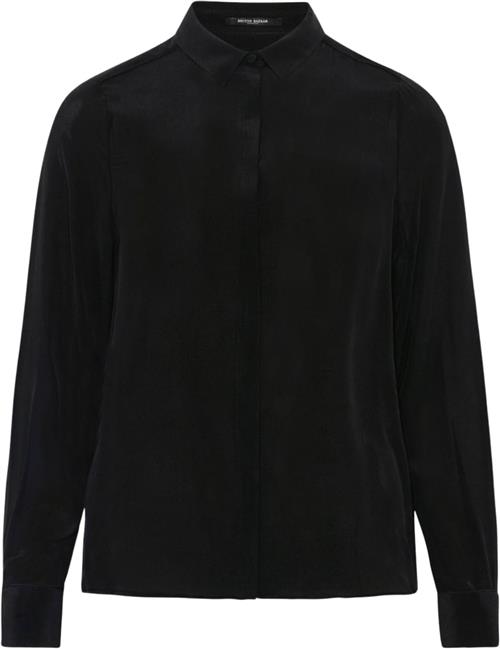 Bruuns Bazaar Lillie Corinne Shirt Kvinde Black Langærmede Skjorter Str 44 - hos Magasin