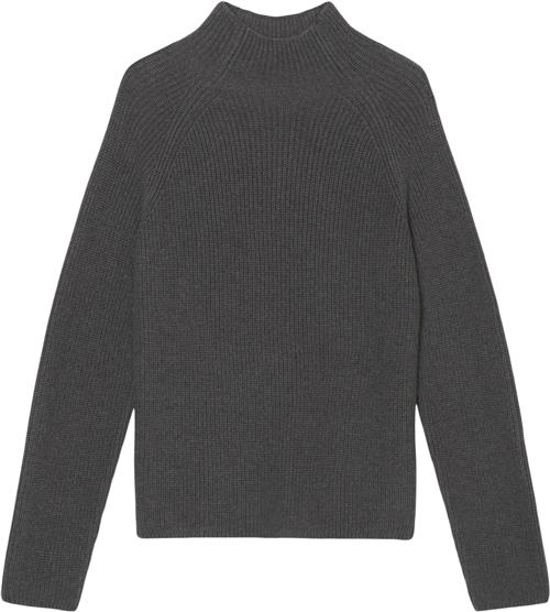 Marc O’Polo Pullover, Longsleeve, Standup Coll Kvinde Deep Grey Melange Sweaters Str XS - hos Magasin