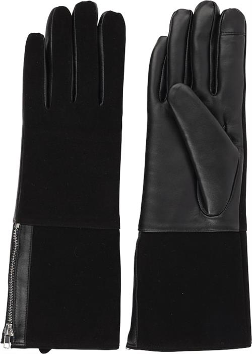 Se Lovelies Cremona Feminine ZIP Leather Gloves W/ Shearling Lining S - Handsker hos Magasin ved Magasin