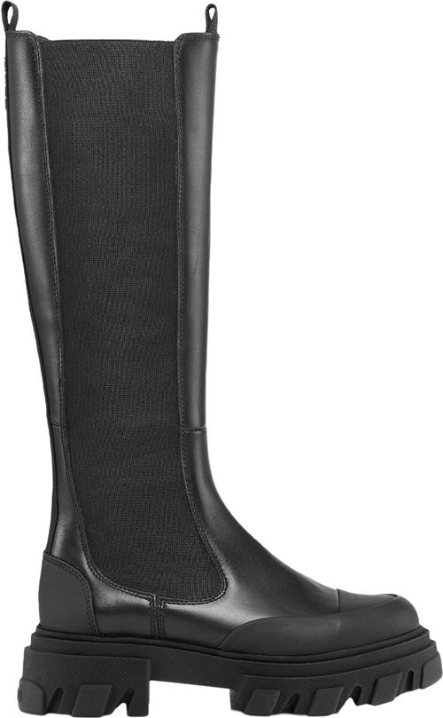 Se Ganni Cleated High Chelsea Boot Black Sti Kvinde Black Langskaftede Støvler Str 39 - hos Magasin ved Magasin