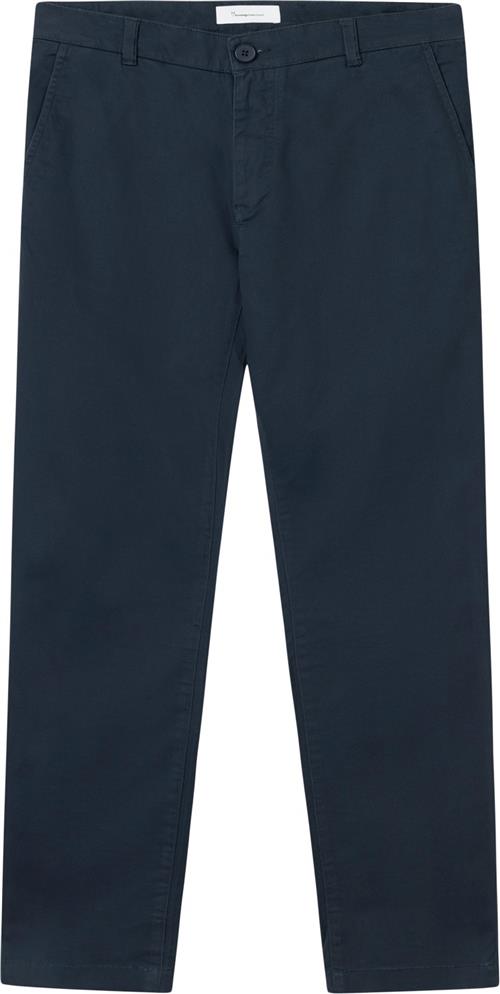 Knowledge Cotton Apparel Luca Slim Twill Chino Pants Gots/vegan Mand Blå Casual Bukser Straight Fit Str 29/32 - hos Magasin