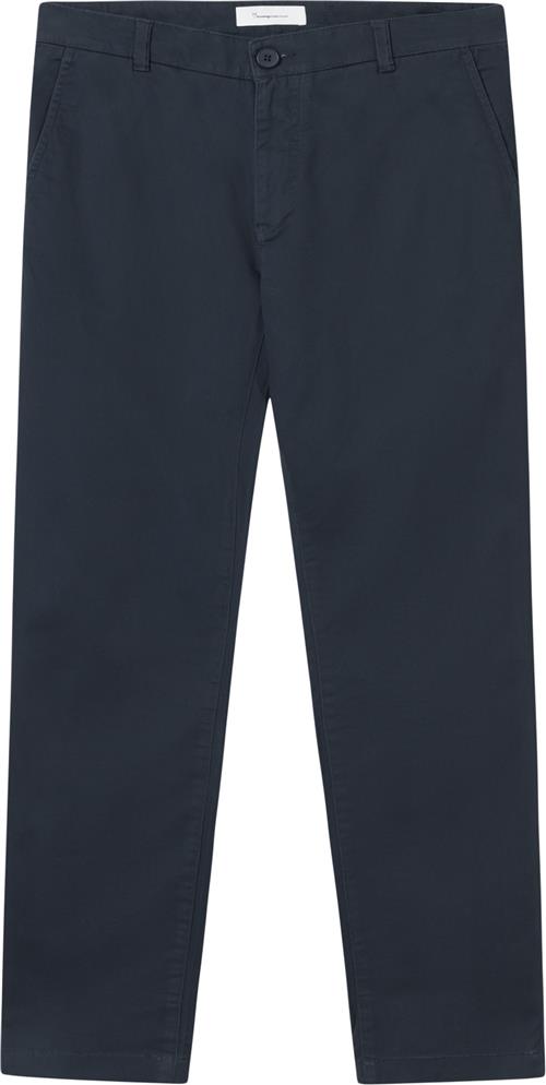 Knowledge Cotton Apparel Luca Slim Twill Chino Pants Gots/vegan Mand Blå Casual Bukser Straight Fit Str 38/32 - hos Magasin