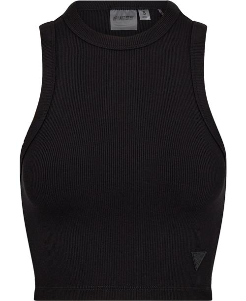 Se GUESS Edie Tank TOP Kvinde Jet Black A996 Tanktoppe Str XL - hos Magasin ved Magasin