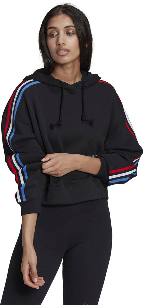 adidas Adicolor Tricolor Trefoil Crop Hættetrøje 34 - Hættetrøjer & Sweatshirts Bomuld hos Magasin