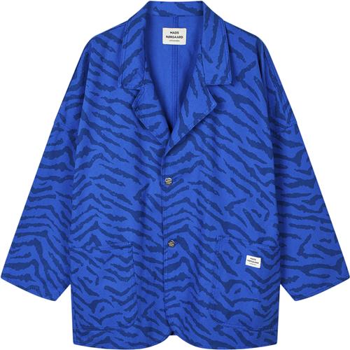 Mads Nørgaard - Copenhagen Sketch Denim Denya Jacket Kvinde Blå Zebra Print Blazere Str 34 Denim - hos Magasin