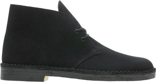 Clarks Originals Desert Boot Black Sde, G, 7 Mand Black Suede Snørestøvler Str 47 - Læder hos Magasin