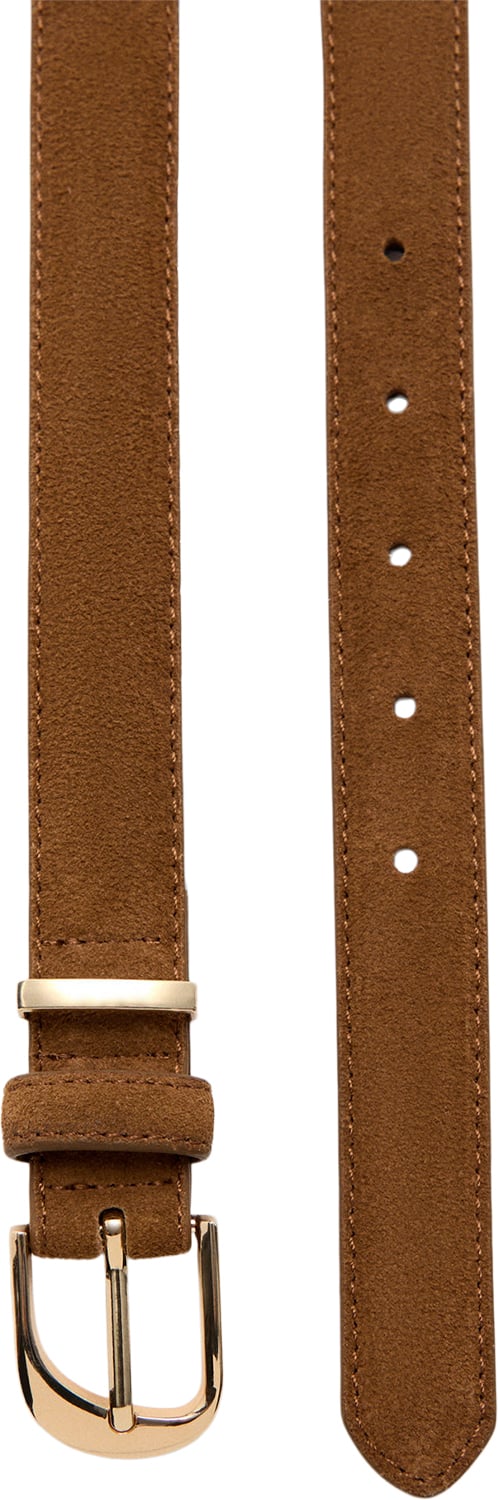 MANGO Buckle Leather Belt L - Bælter Læder hos Magasin