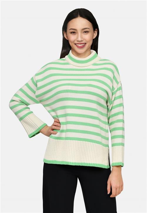 SisterS Point Mibaloose Kvinde Cream/sea Green Sweaters Str S - hos Magasin