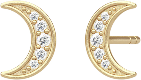 Se Julie Sandlau Moon Balance Earring Gold One size - Ørestikker hos Magasin ved Magasin