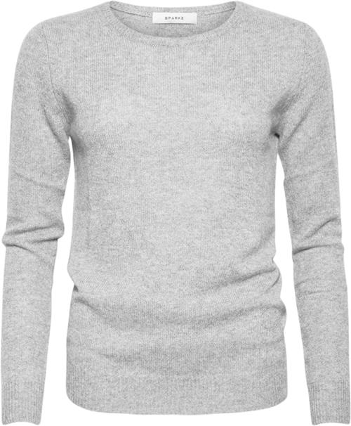 SPARKZ Copenhagen Pure Cashmere Oneck Pullover Kvinde Grey Mel. Sweaters Str L Cashmere - hos Magasin